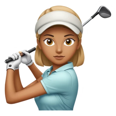 Female golf swing sticker