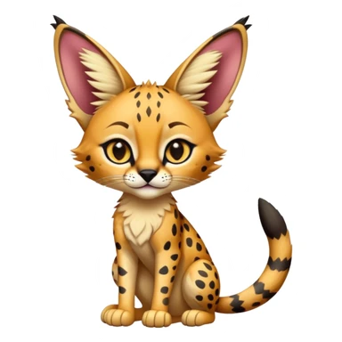 Epic Edgy Cute Vibrant Colorful Serval-Vernid full body sticker