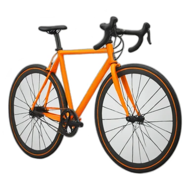 Orange Single Speed Bike sticker