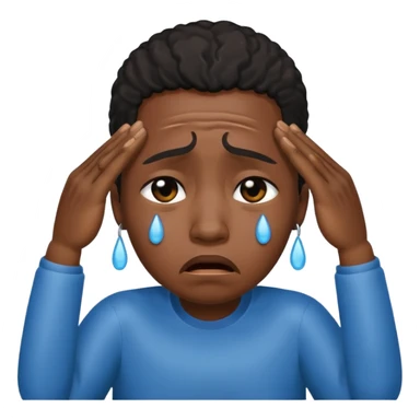 Black african slave crying sticker