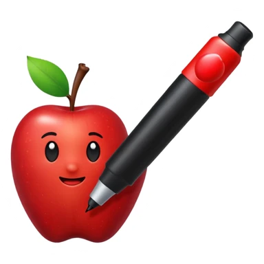 Sharpie marker with cap off apple style emoji sticker