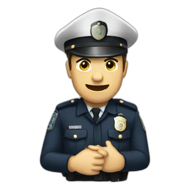 Policia aplaudiendo sticker