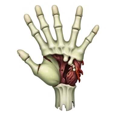 zombie hand grabbing sticker