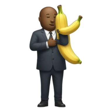Big man Kissing banana sticker