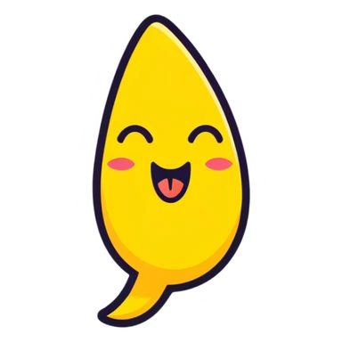 Yellow emoji face with tounge shaking sticker
