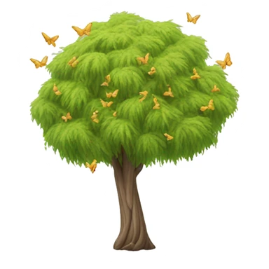 Willow tree with butterflies sticker