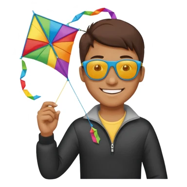 Someone flying a kite sticker