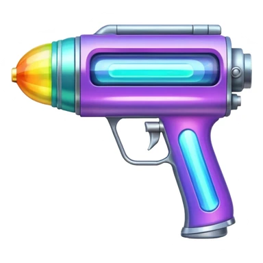 colorful plasma ray gun sticker