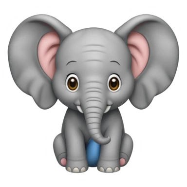 Baby elephant sitting sticker