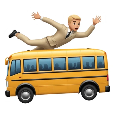 Throwing someone into a bus sticker