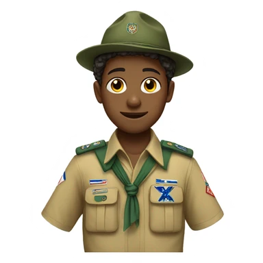 A boy in Israeli scouts uniform  sticker