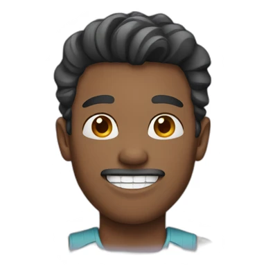 Man with braces sticker