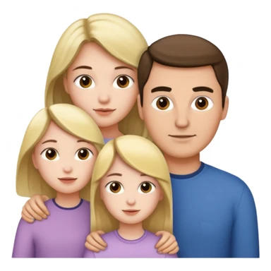 Familia : Novio, Novia, hija mayor , hija menor. sticker