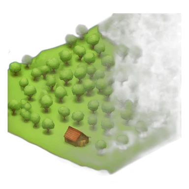 an orchard on a map sticker