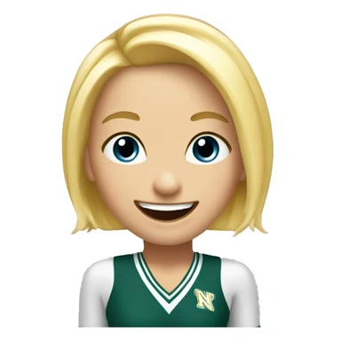 cheerful blonde cheerleader pose sticker