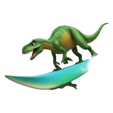 Dinosaur surfing  sticker