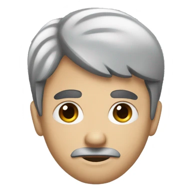 dark hair dark eyes man with short mustache on laptop sticker