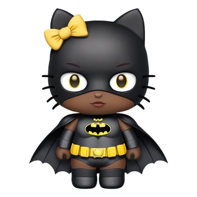 Hello kitty with Batman  sticker