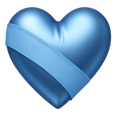 blue heart with a bend aid sticker