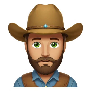 yellowstone dutton ranch cowboy with beard and green eyes sticker