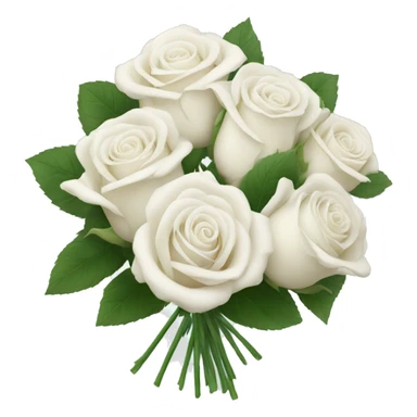 white rose bouquet  sticker