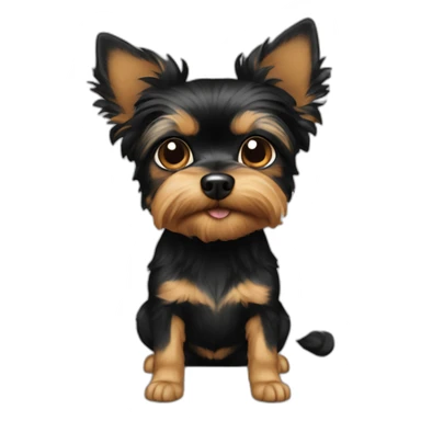 Dog chorkie black sticker