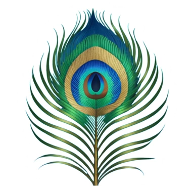 Peacock feather sticker