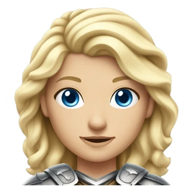 Caucasian blond valkyrie with blue eyes sticker