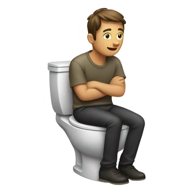 Guy in a toilet  sticker