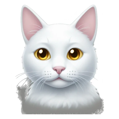 Sparkly white cat sticker