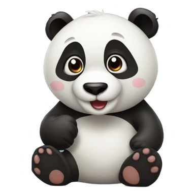 Oso panda tirando un beso sticker