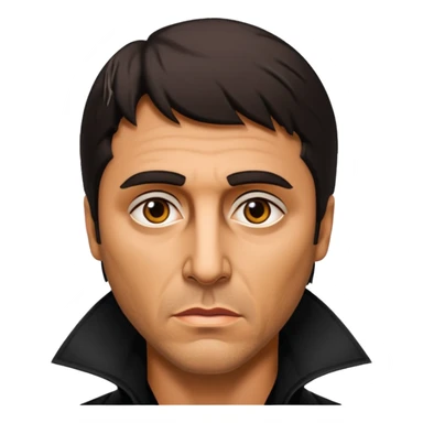 Tony Montana with a scar
 sticker