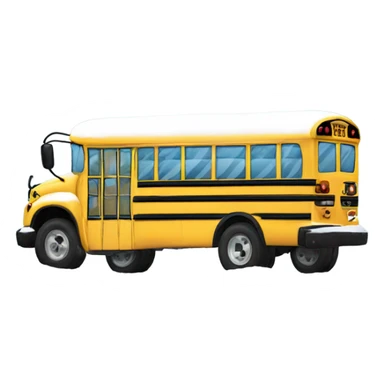 School bus in snow sticker