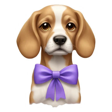 Aesthetic dog with bow  sticker