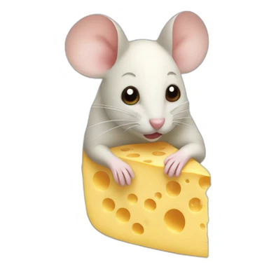 mouse made of cheese sticker
