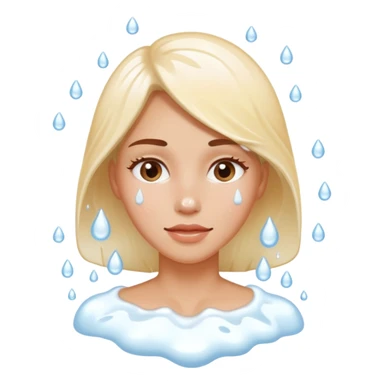 Milk splashed on her face  sticker