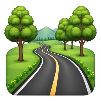 scenic country road sticker