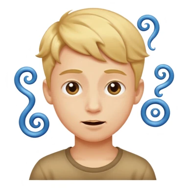 A boy giving herself a swirley sticker