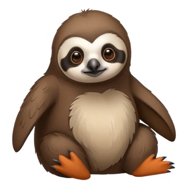 penguin sloth mixed together sticker