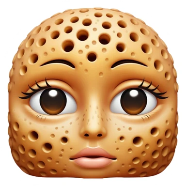 Close eye Trypophobia glitched no face  sticker