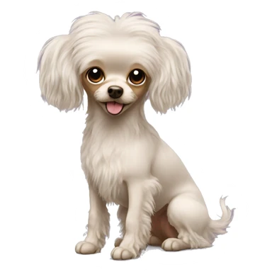  Wire hair poodle  chihuahua with long hair sticker