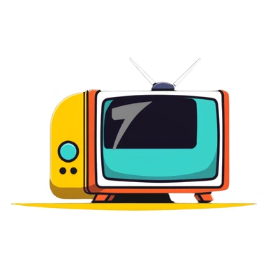 character watching TV sticker