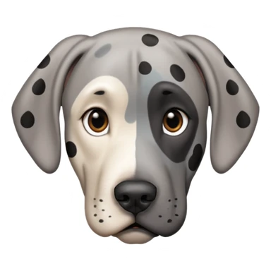 Gray Great Dane with black spots  sticker