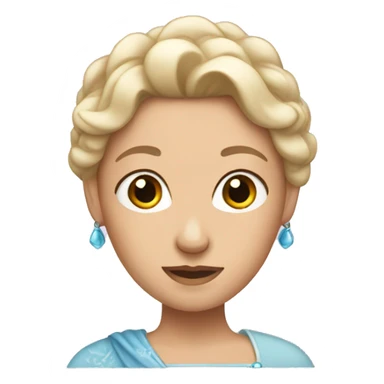 a bare-headed princess sticker