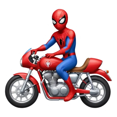 Spider-Man on a motorcycle sticker