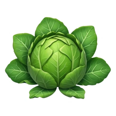 single brussel sprout, leafy sticker
