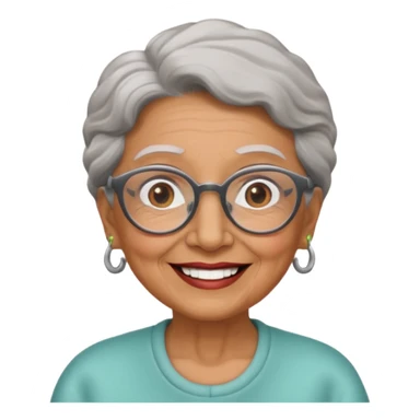 ABUELITA CON GAFAS SONRIENDO sticker