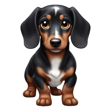 Black merle mini dachshund  sticker