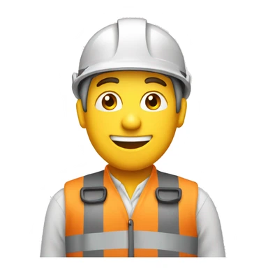 Engineer emoji with document smiling sticker