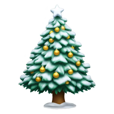 A snowy Christmas tree  sticker
